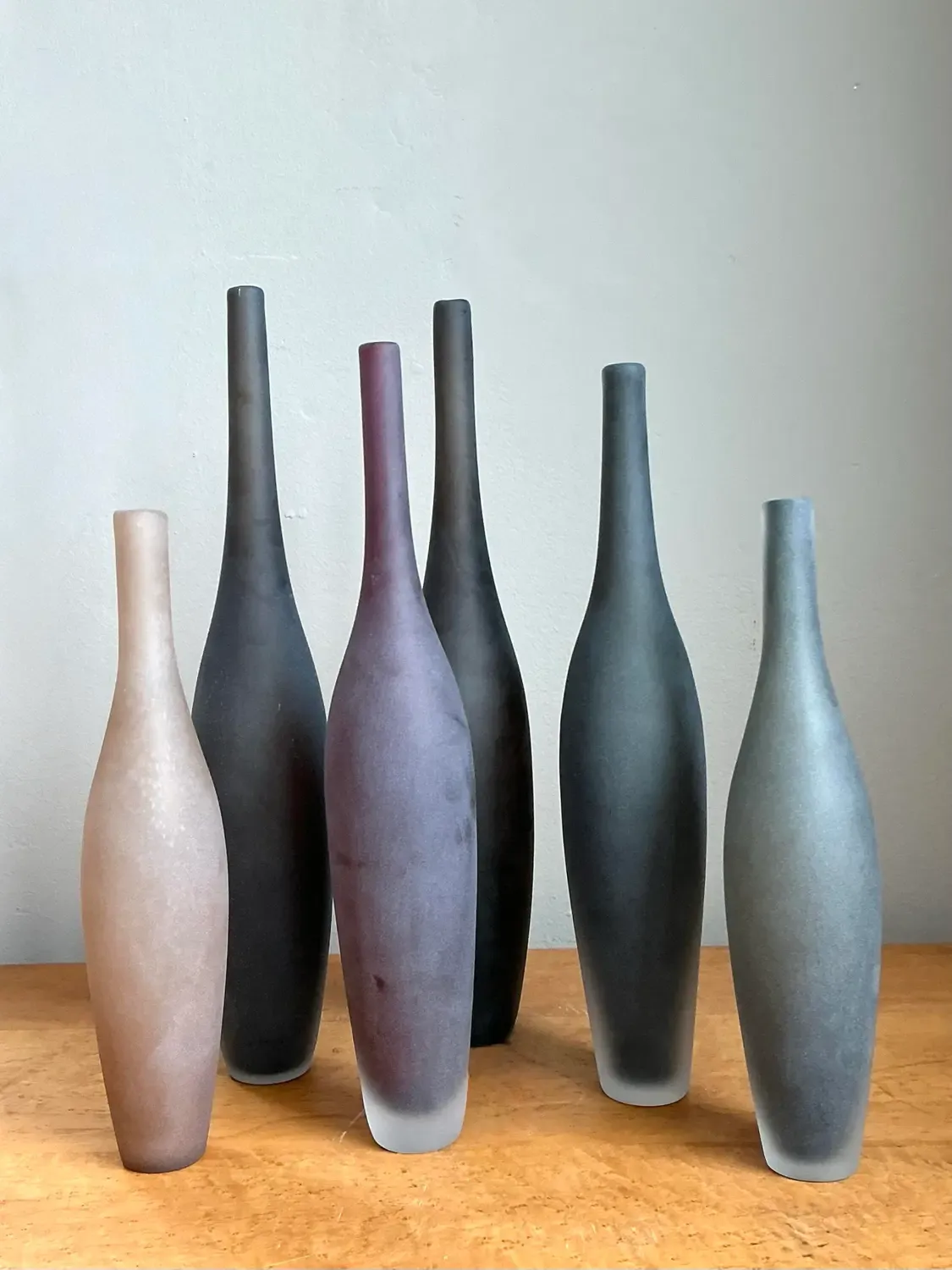 Vintage Italian Signed Art Glass Vases - Set of 6 — additional photo 5