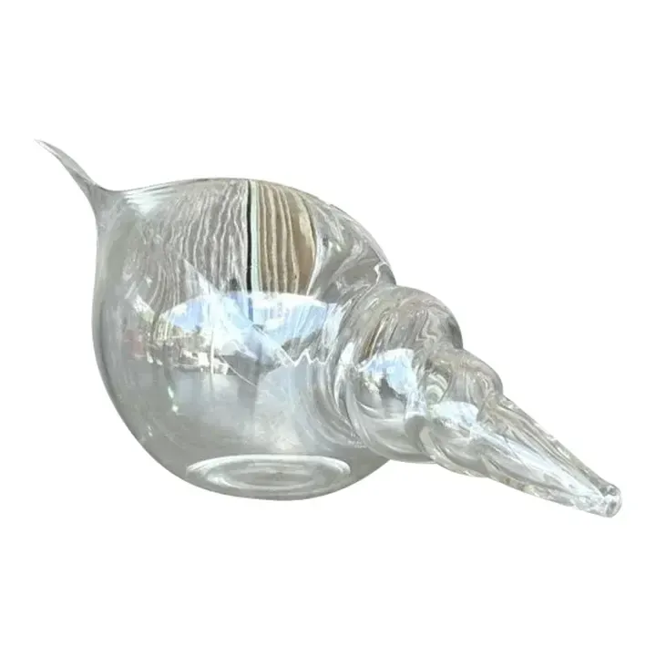 Vintage Italian Signed Seguso Murano Glass Large Shell — additional photo 1