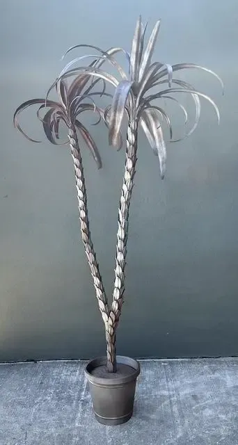 Vintage Italian Silver Tole Palm Tree — additional photo 3