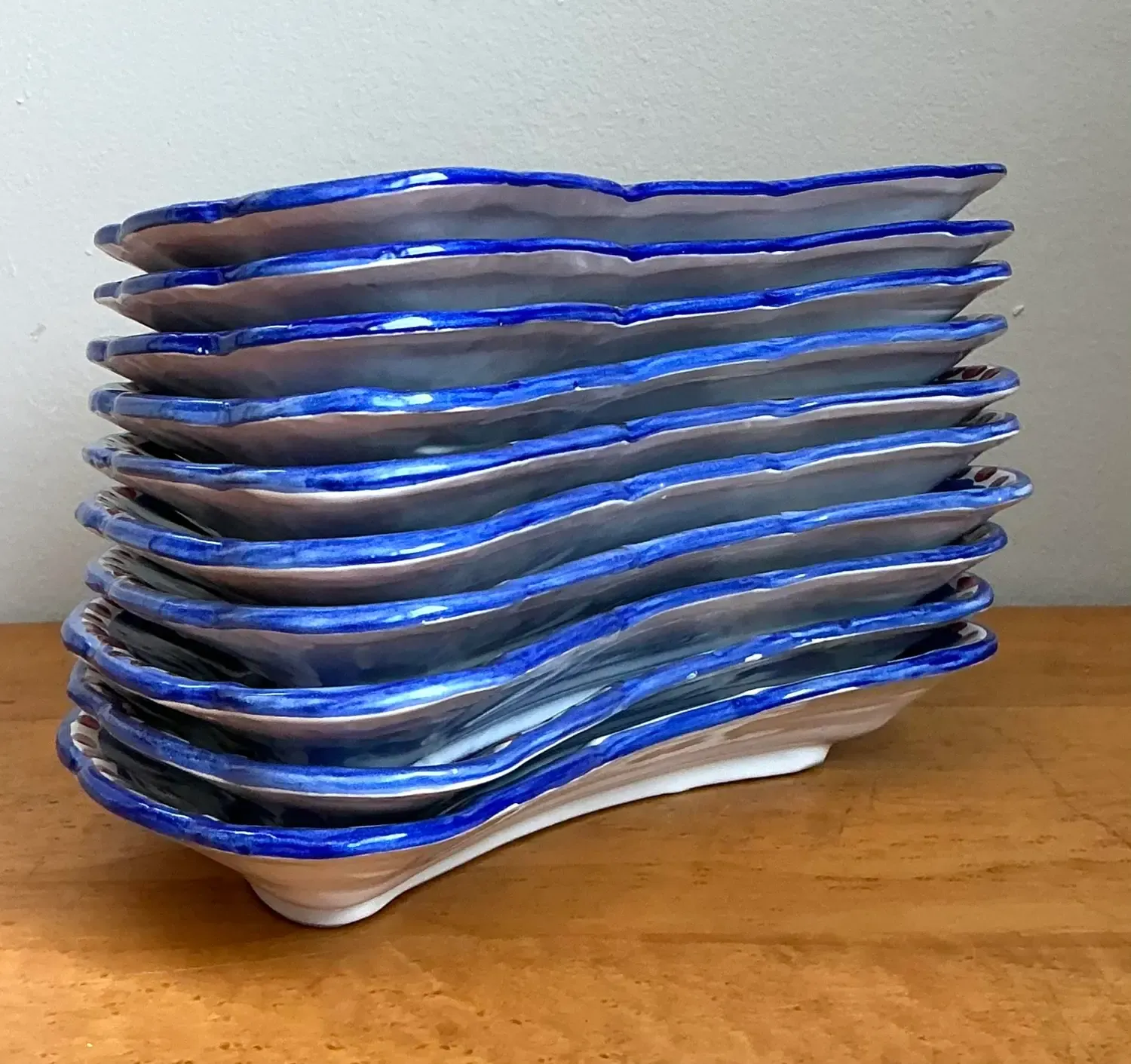 Vintage Italian Solimine Glazed Ceramic Salad Plate - Set of 10 — additional photo 1