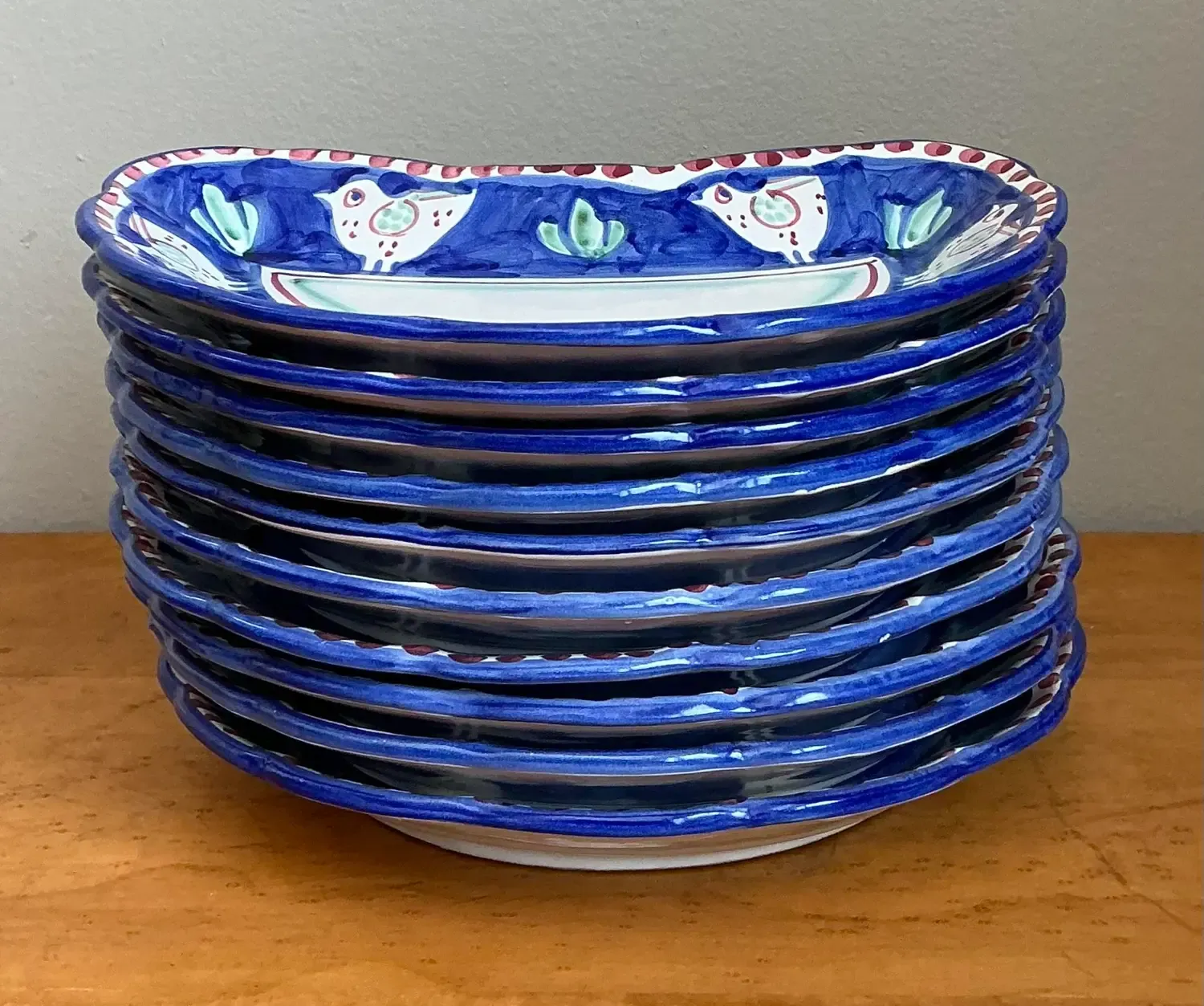 Vintage Italian Solimine Glazed Ceramic Salad Plate - Set of 10 — additional photo 2