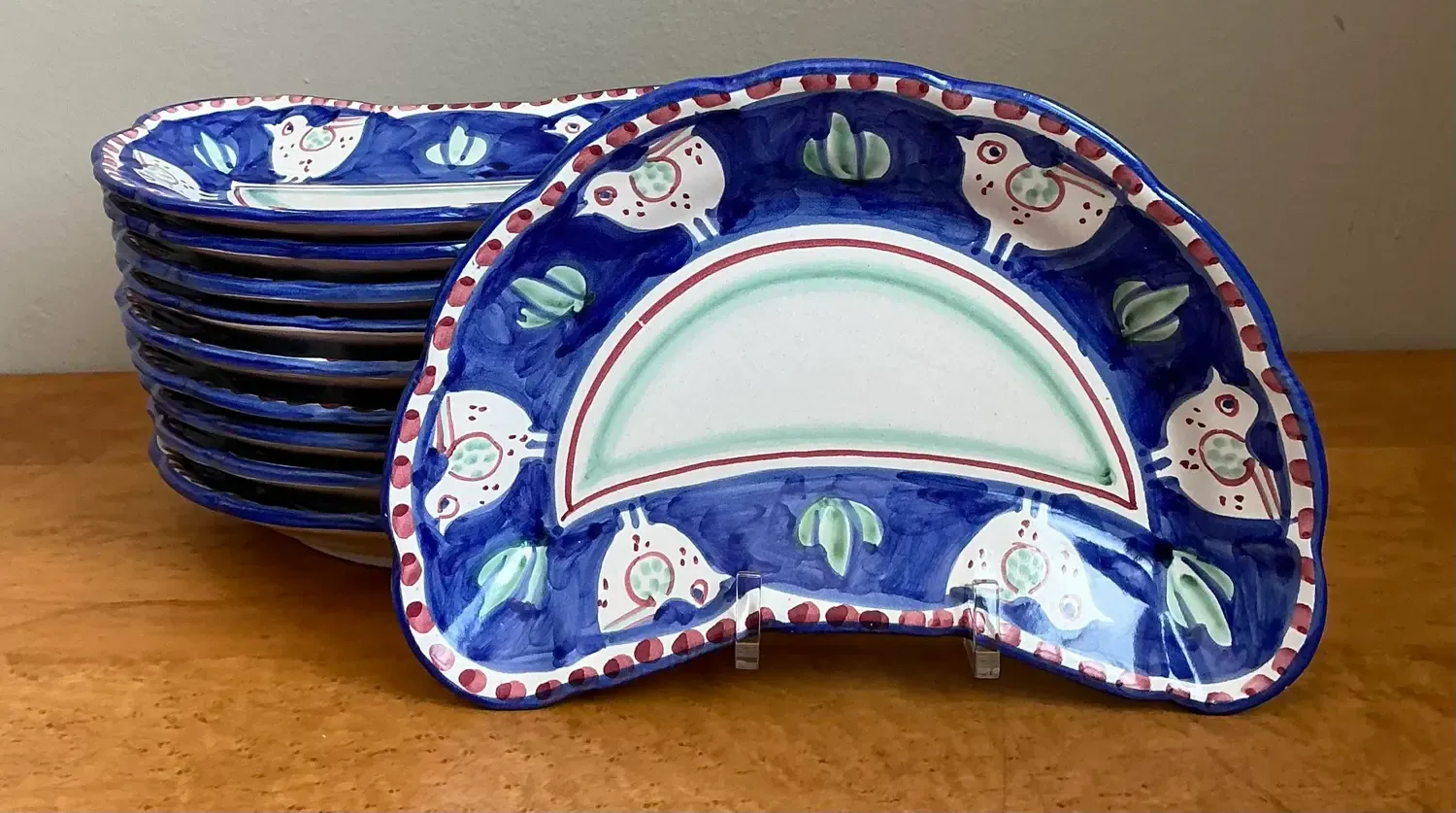 Vintage Italian Solimine Glazed Ceramic Salad Plate - Set of 10 — additional photo 5