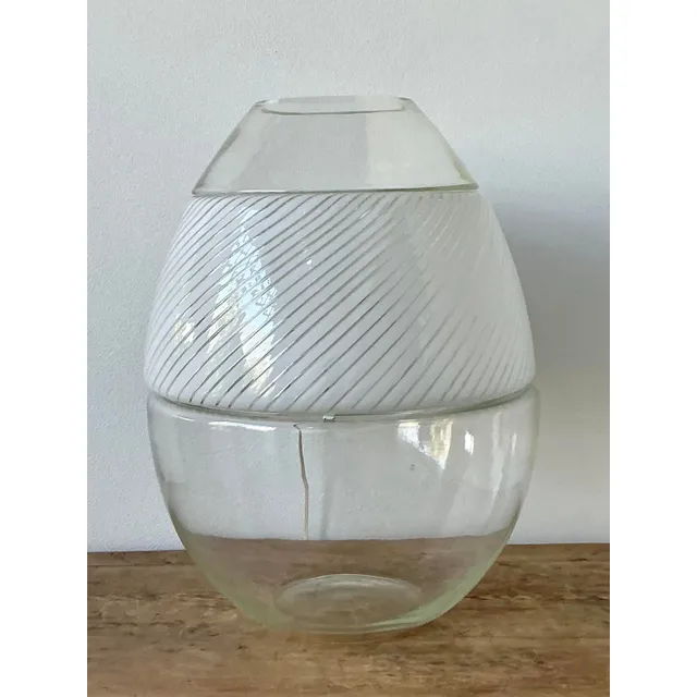 Vintage Italian Stacked Glass Lamps With Built in Vase — additional photo 1