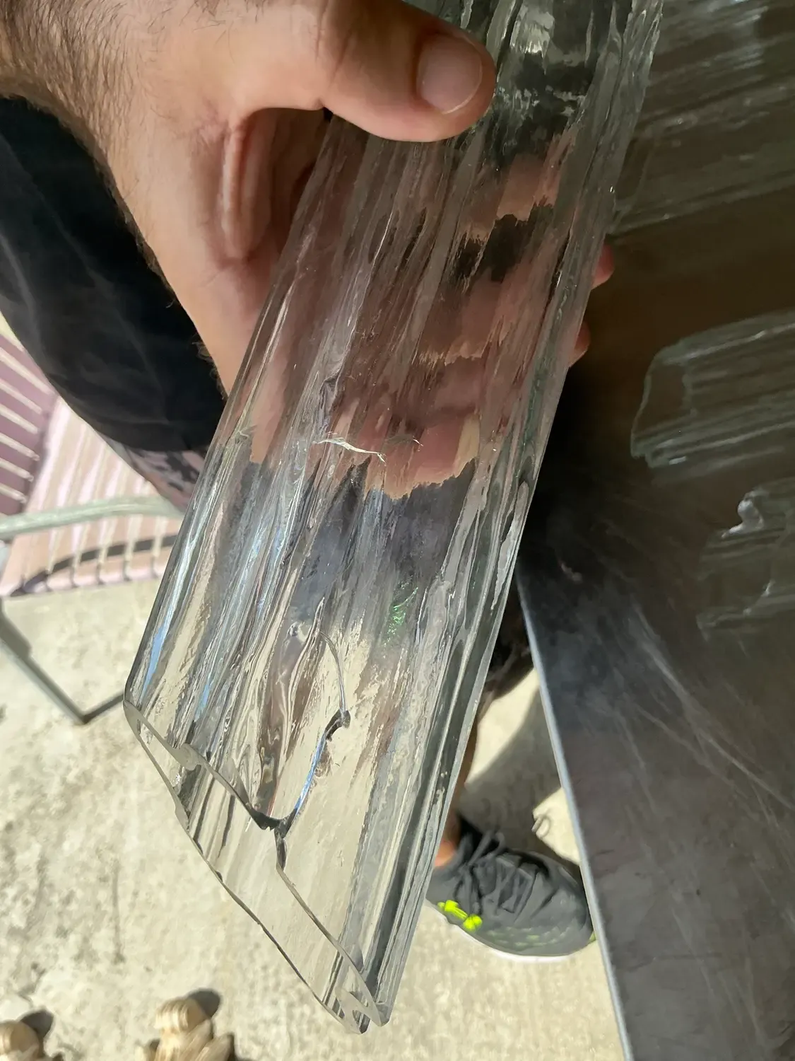 Vintage Italian Tubular Glass Chandelier After Murano — additional photo 2