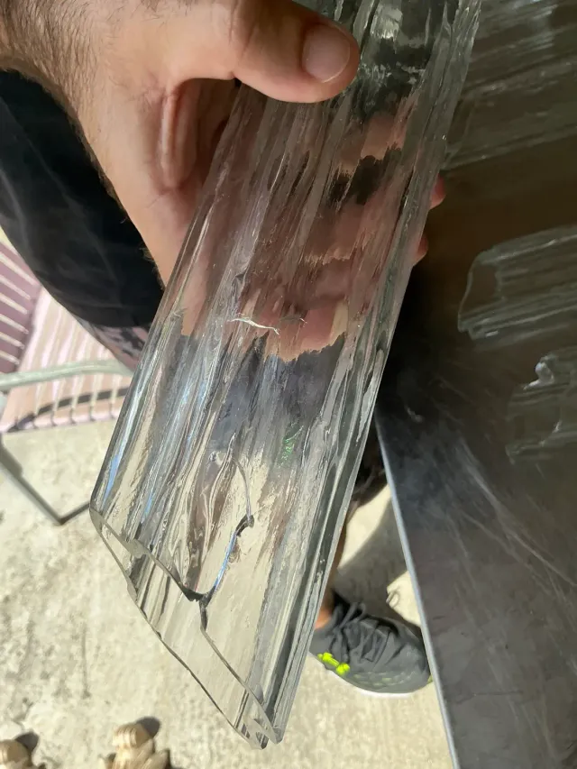 Vintage Italian Tubular Glass Chandelier After Murano — additional photo 2