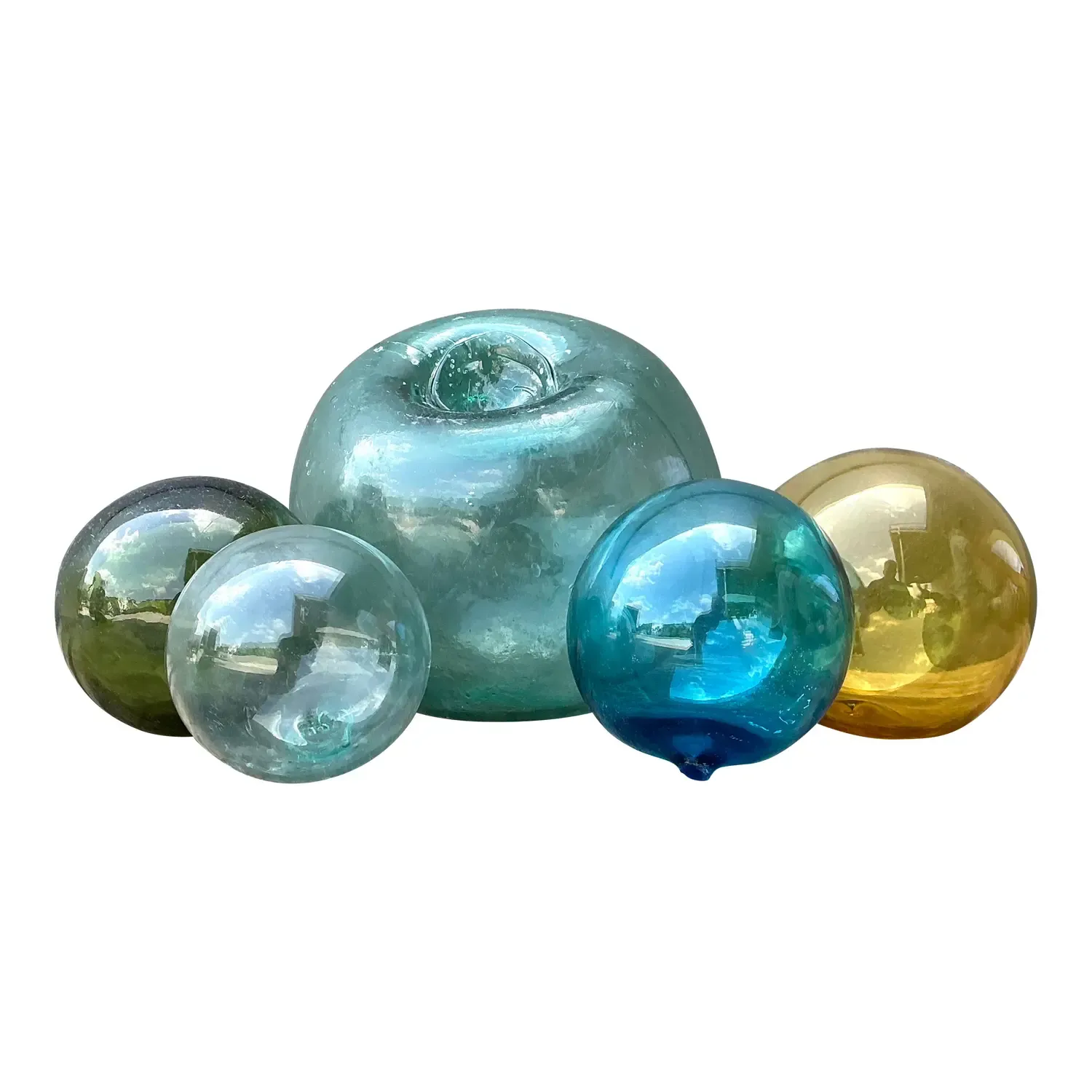 Vintage Japanese Glass Buoys - Set of 5 — additional photo 1