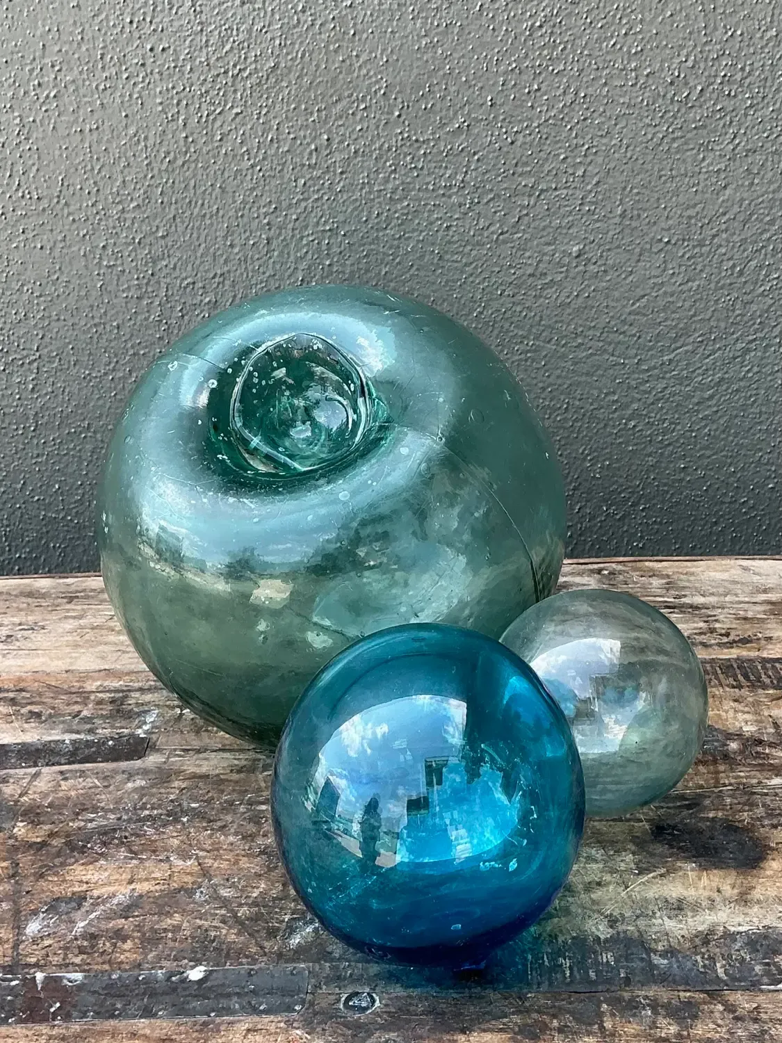 Vintage Japanese Glass Buoys - Set of 5 — additional photo 2