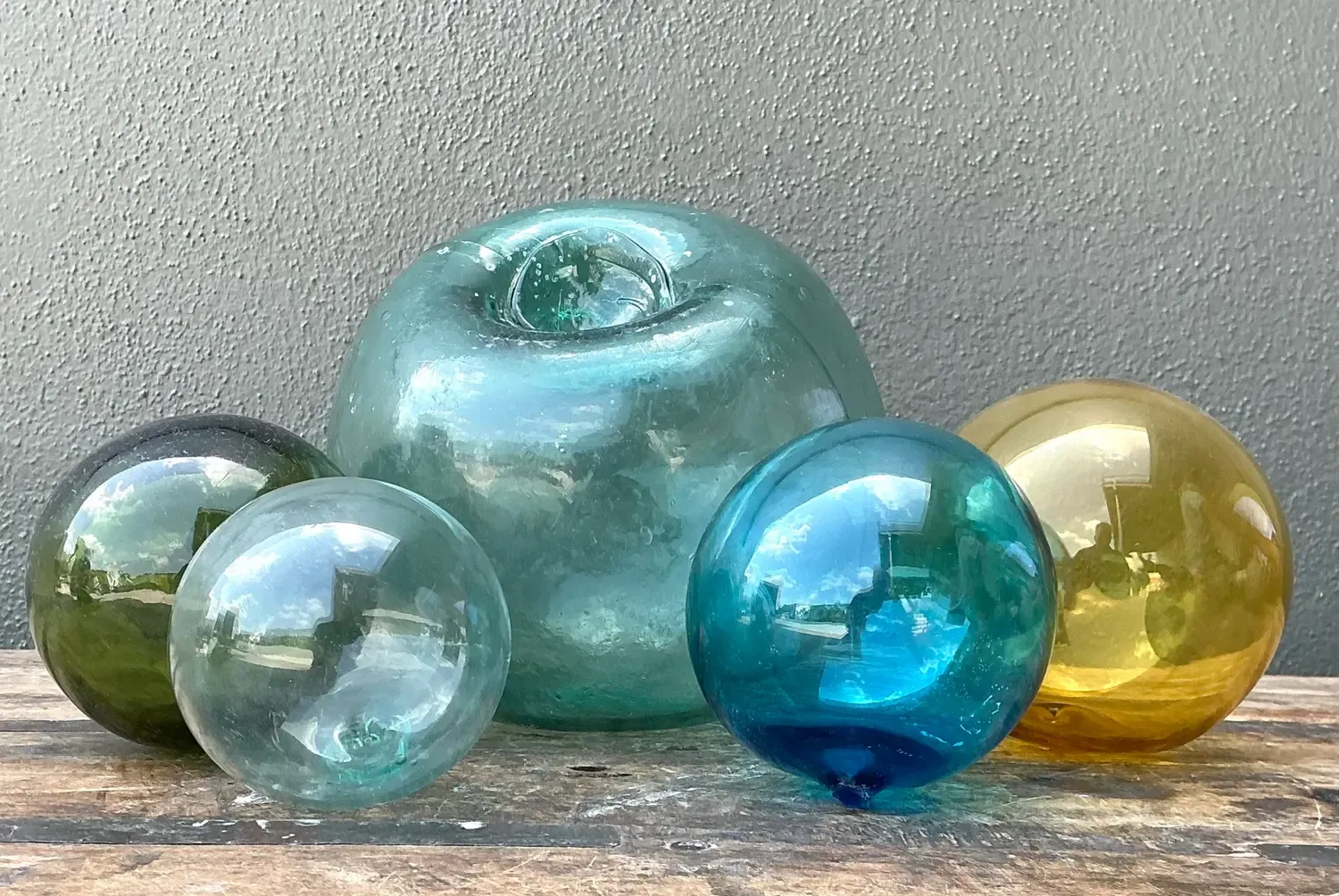 Vintage Japanese Glass Buoys - Set of 5 — additional photo 4