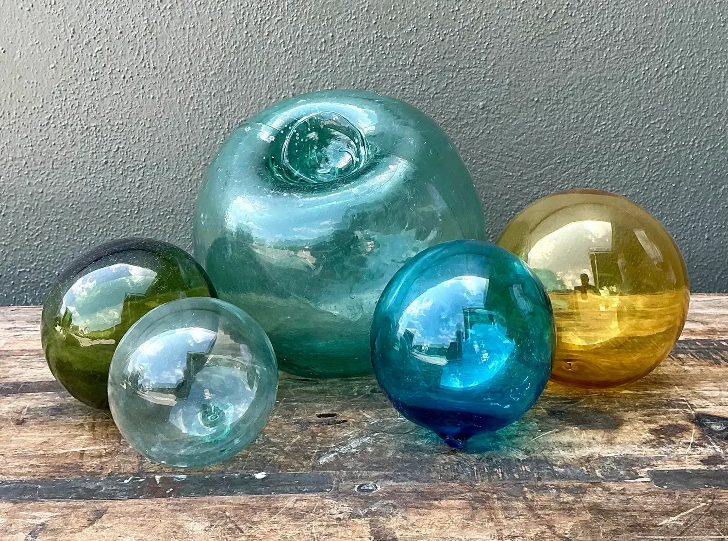 Vintage Japanese Glass Buoys - Set of 5 — additional photo 5