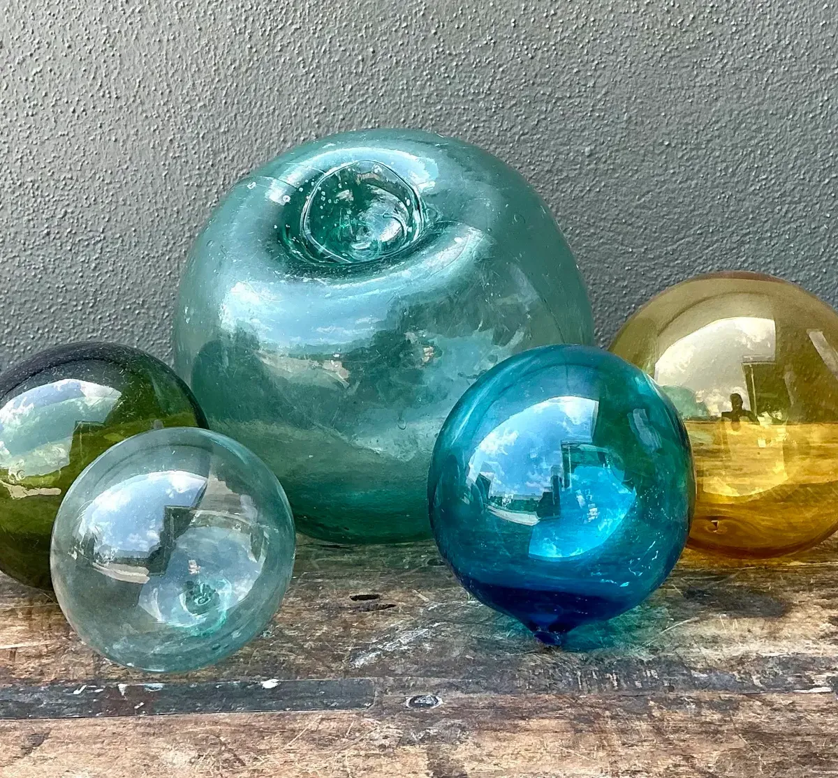 Vintage Japanese Glass Buoys - Set of 5 — additional photo 5