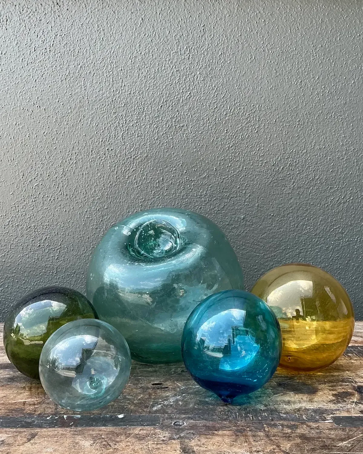 Vintage Japanese Glass Buoys - Set of 5 — additional photo 7