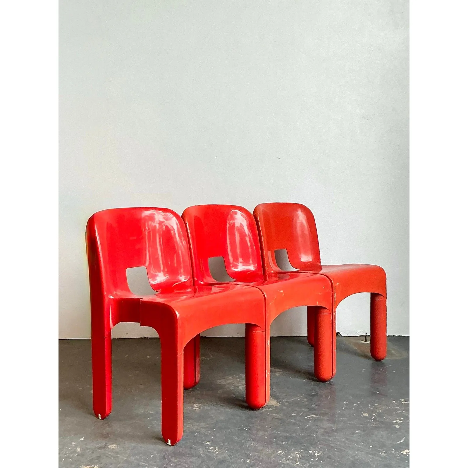 Vintage Joe Colombo Molded Resin Chairs - Set of Three — additional photo 2