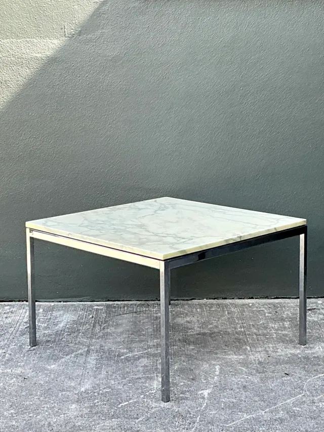 Vintage Knoll Marble Top Side Table — additional photo 2
