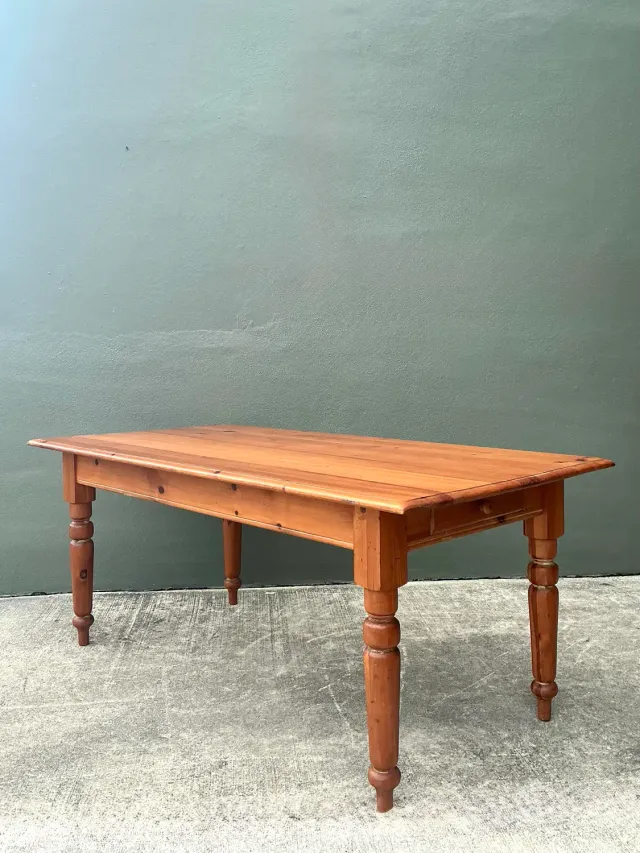 Vintage Knotty Pine Farm Table — additional photo 1