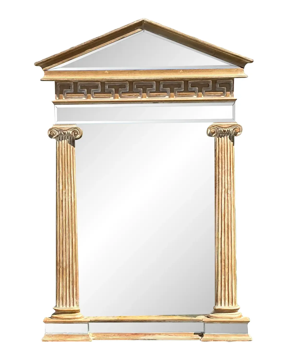Vintage LaBarge Greek Key Pediment Mirror