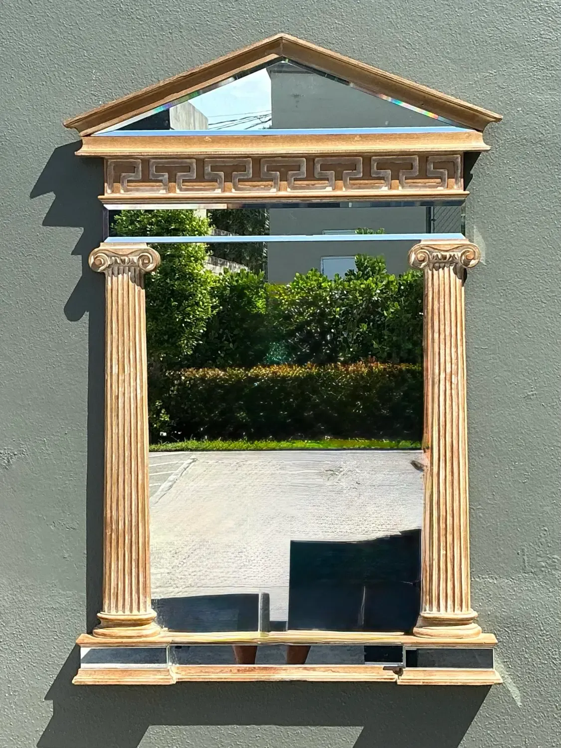 Vintage LaBarge Greek Key Pediment Mirror — additional photo 4