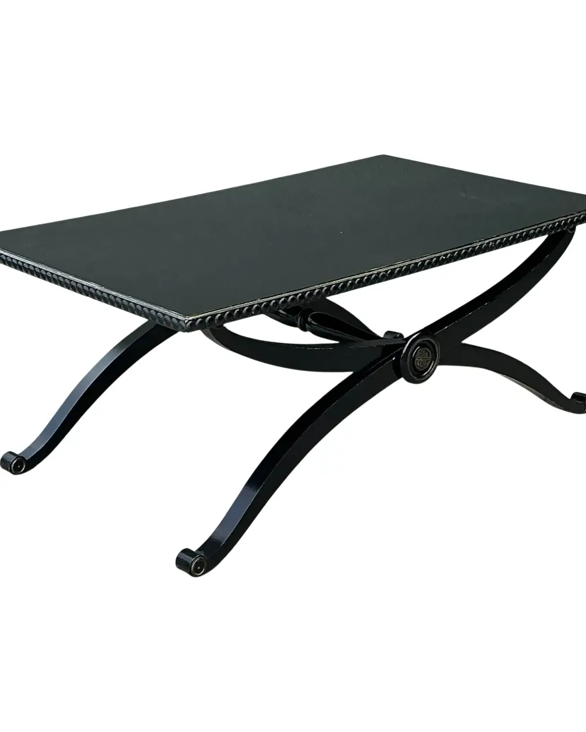 Vintage Lacquered X Base Coffee Table