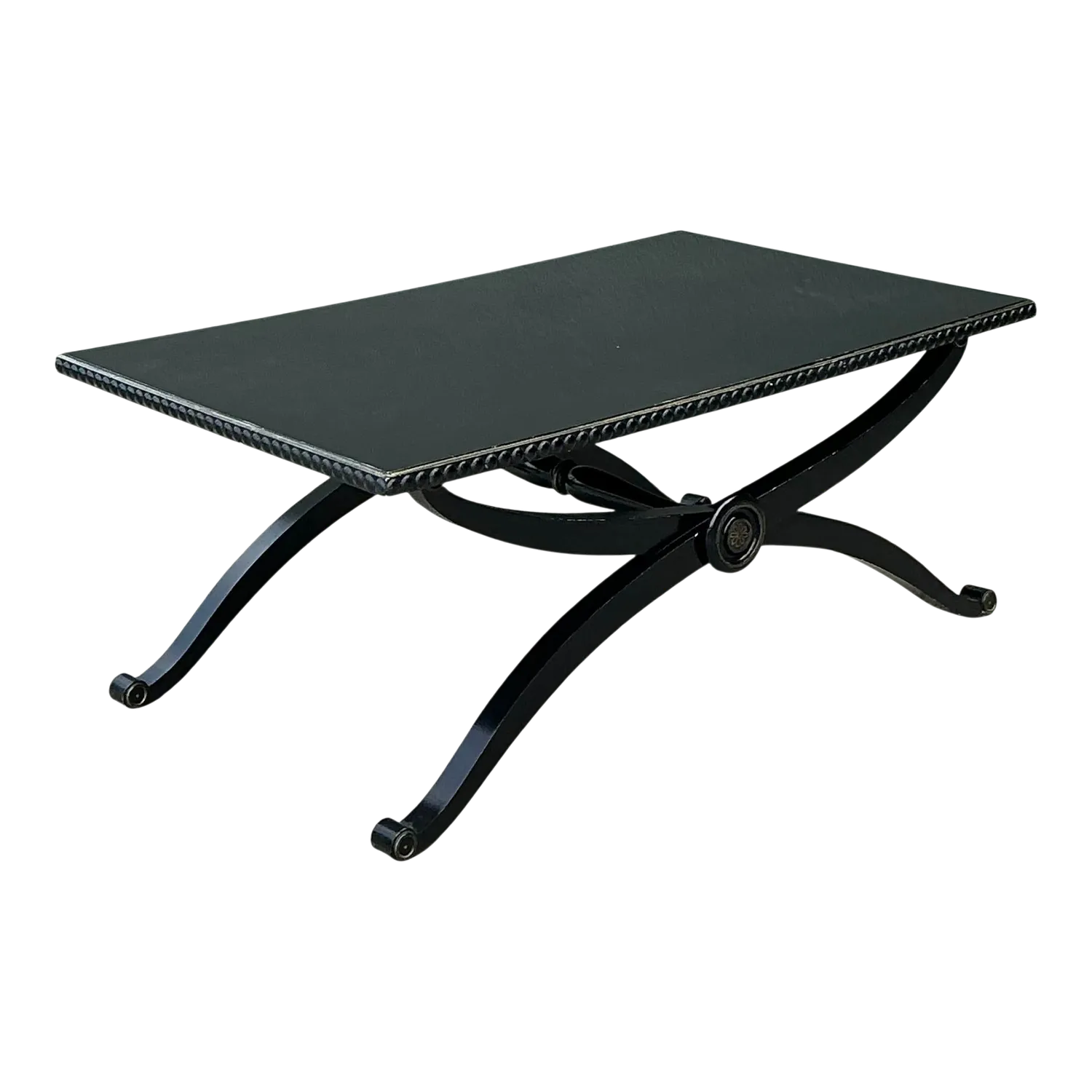 Vintage Lacquered X Base Coffee Table — additional photo 2