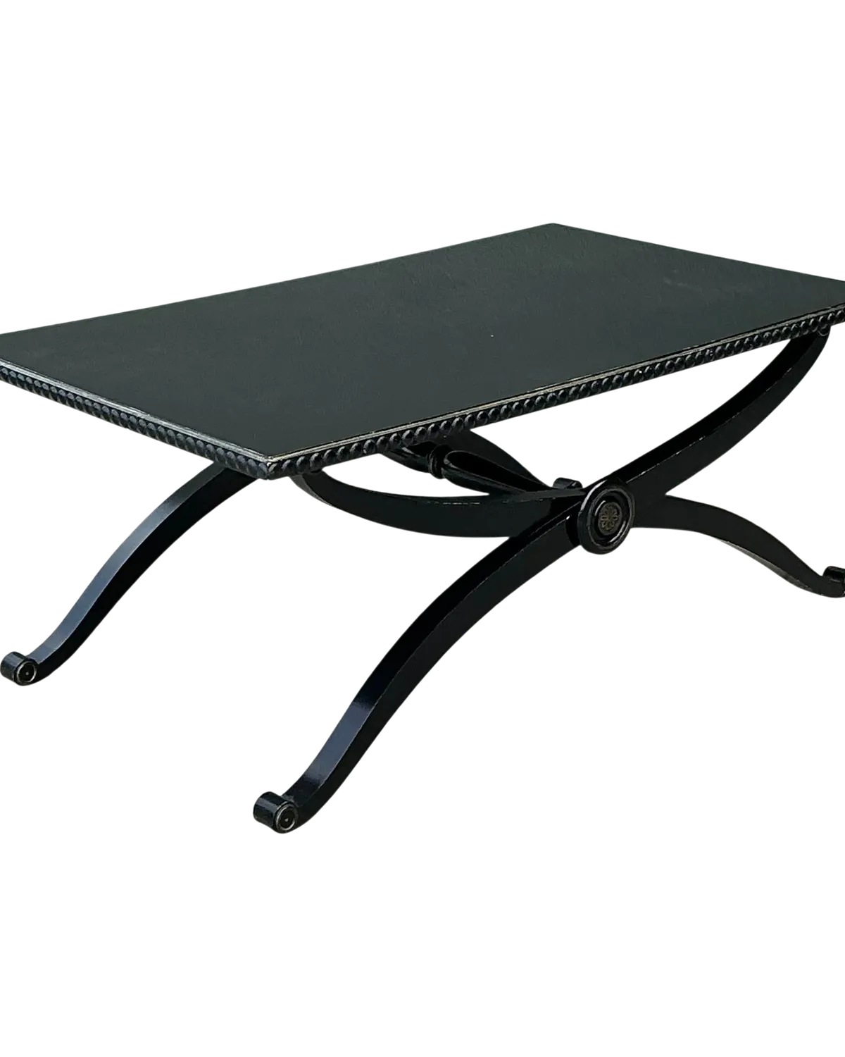 Vintage Lacquered X Base Coffee Table — additional photo 1