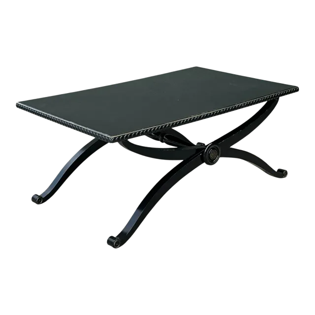 Vintage Lacquered X Base Coffee Table — additional photo 2