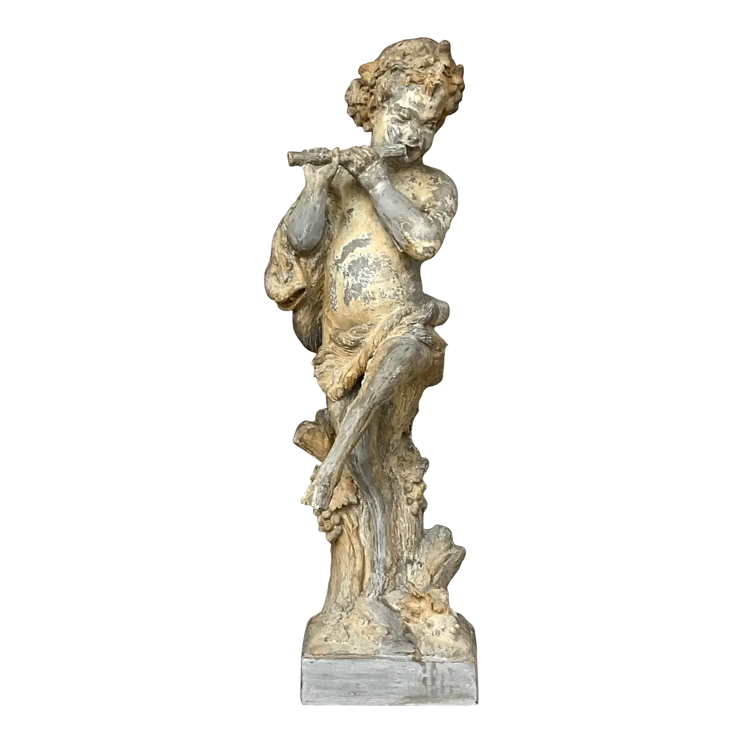 Vintage Late 20th Century Patinated Resin Wood Nymph Sculpture — additional photo 2