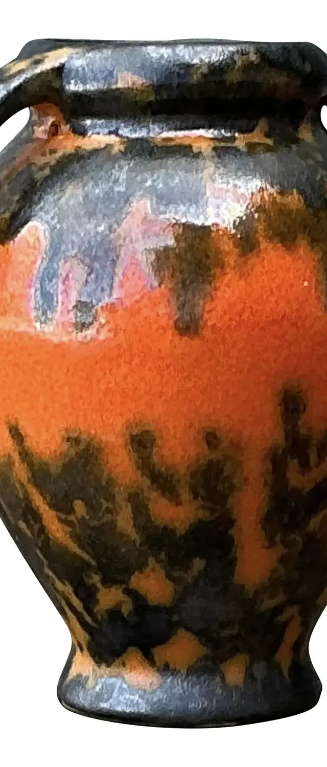 Vintage Lava Glaze Ceramic Small Vase