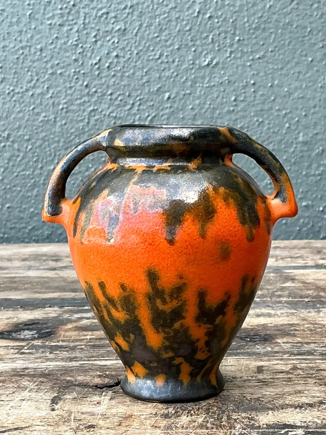 Vintage Lava Glaze Ceramic Small Vase — additional photo 6
