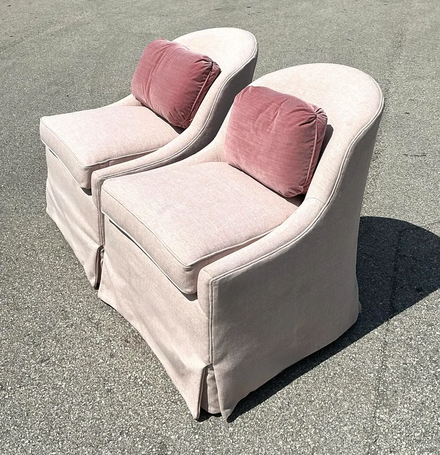 Vintage Lee Industries Blush Pink Tub Chairs - Set of 2 — additional photo 3