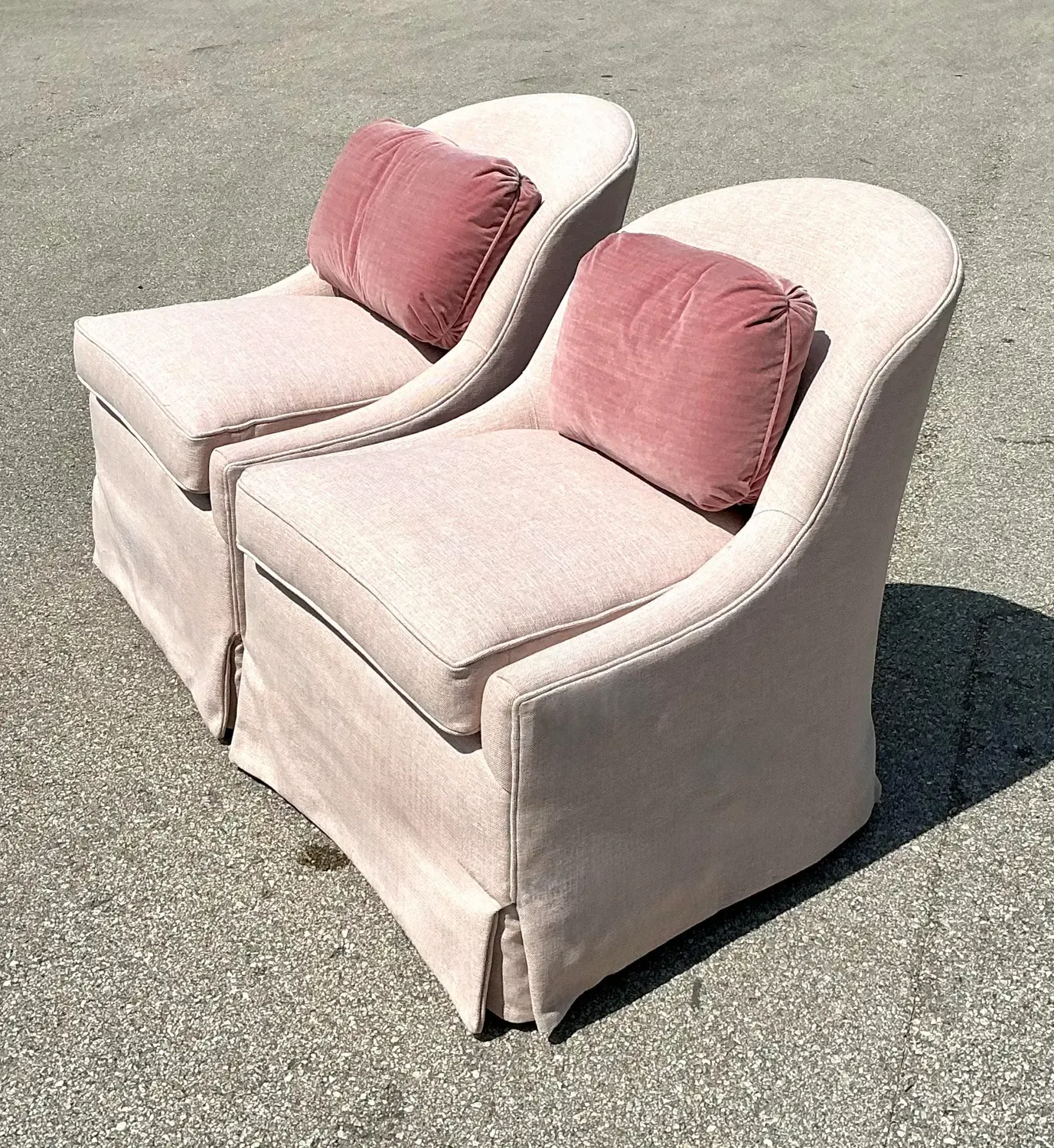 Vintage Lee Industries Blush Pink Tub Chairs - Set of 2 — additional photo 5