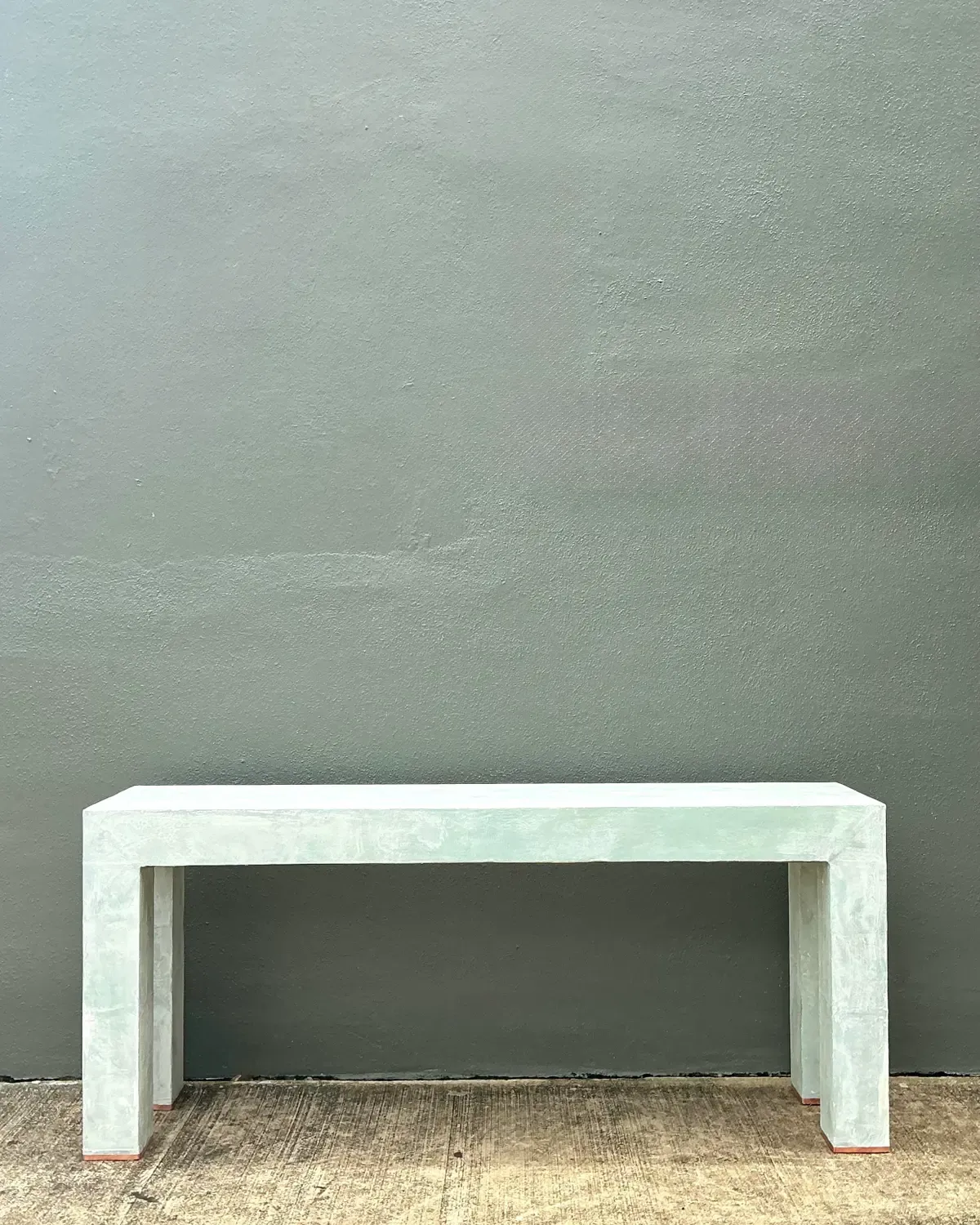 Vintage Linen Buon Fresco Faux Finished Console Table in Venetian Green — additional photo 2
