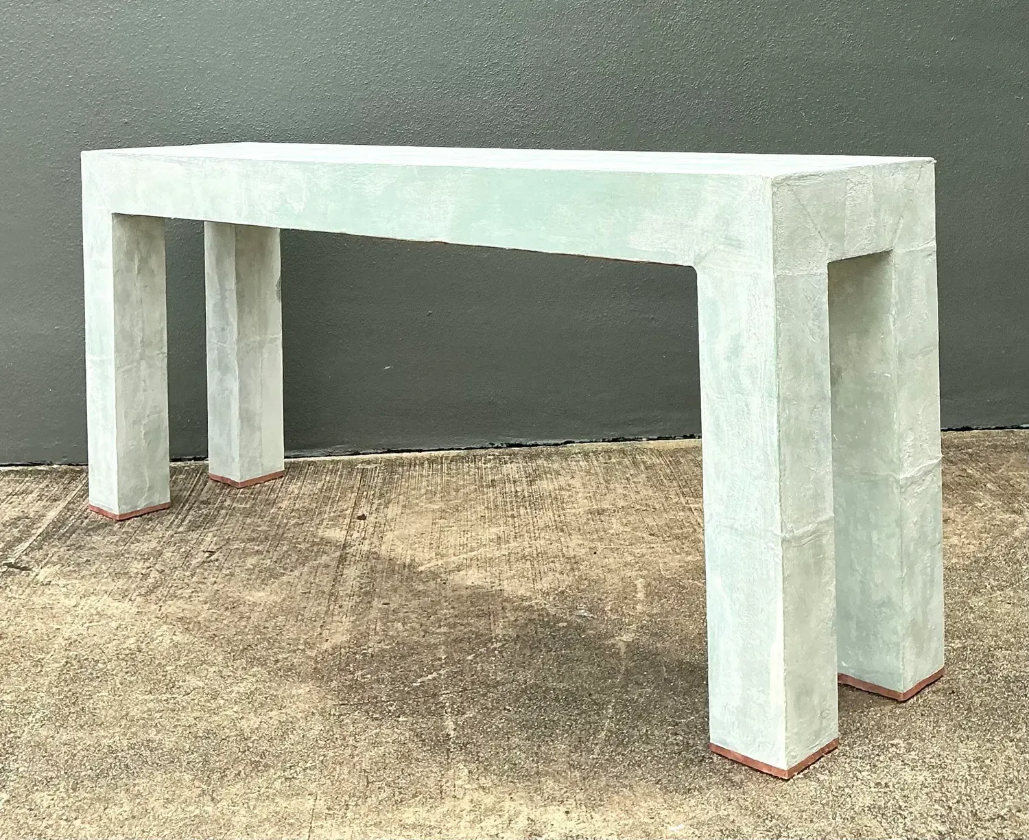 Vintage Linen Buon Fresco Faux Finished Console Table in Venetian Green — additional photo 3