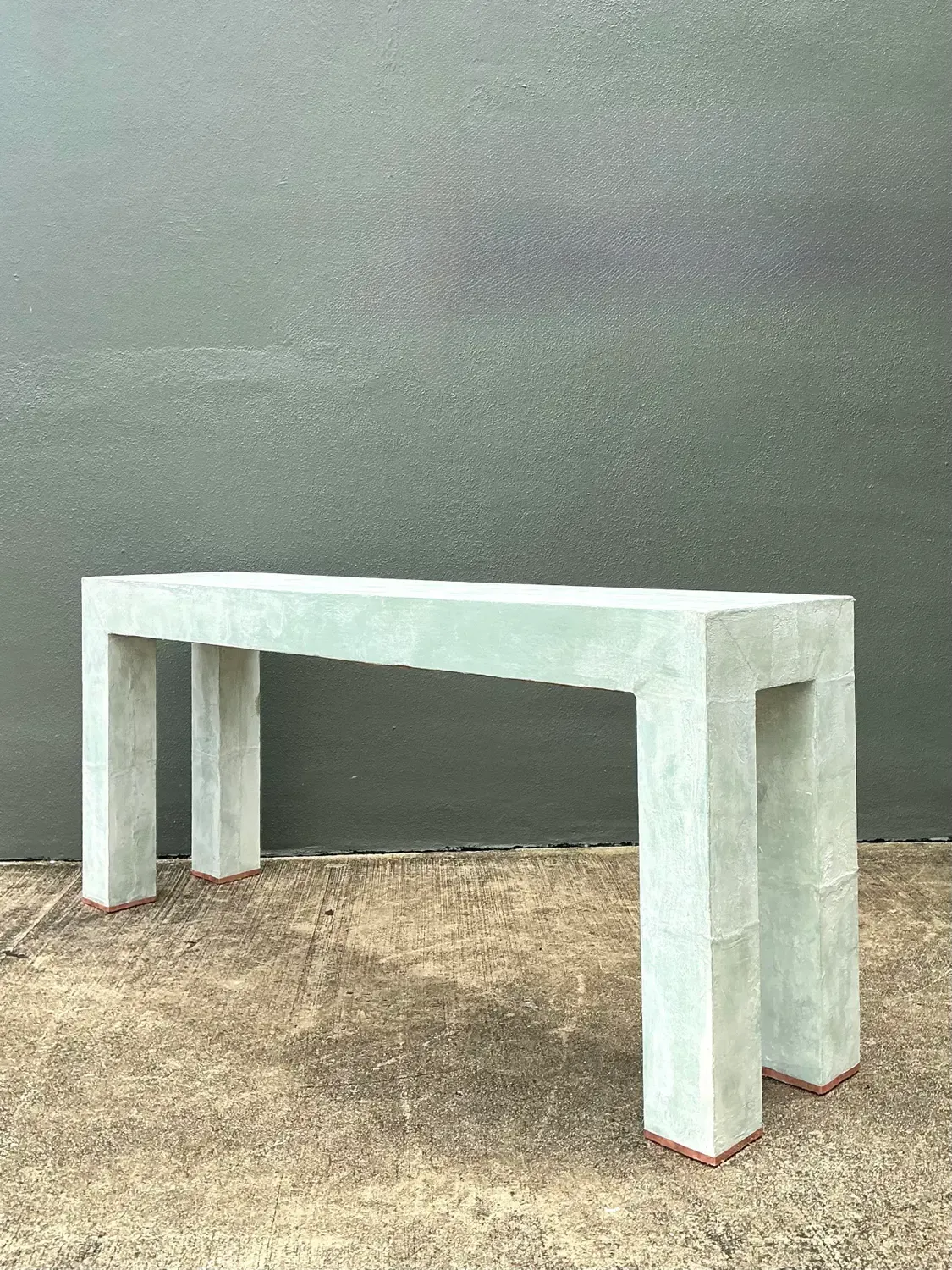 Vintage Linen Buon Fresco Faux Finished Console Table in Venetian Green — additional photo 7