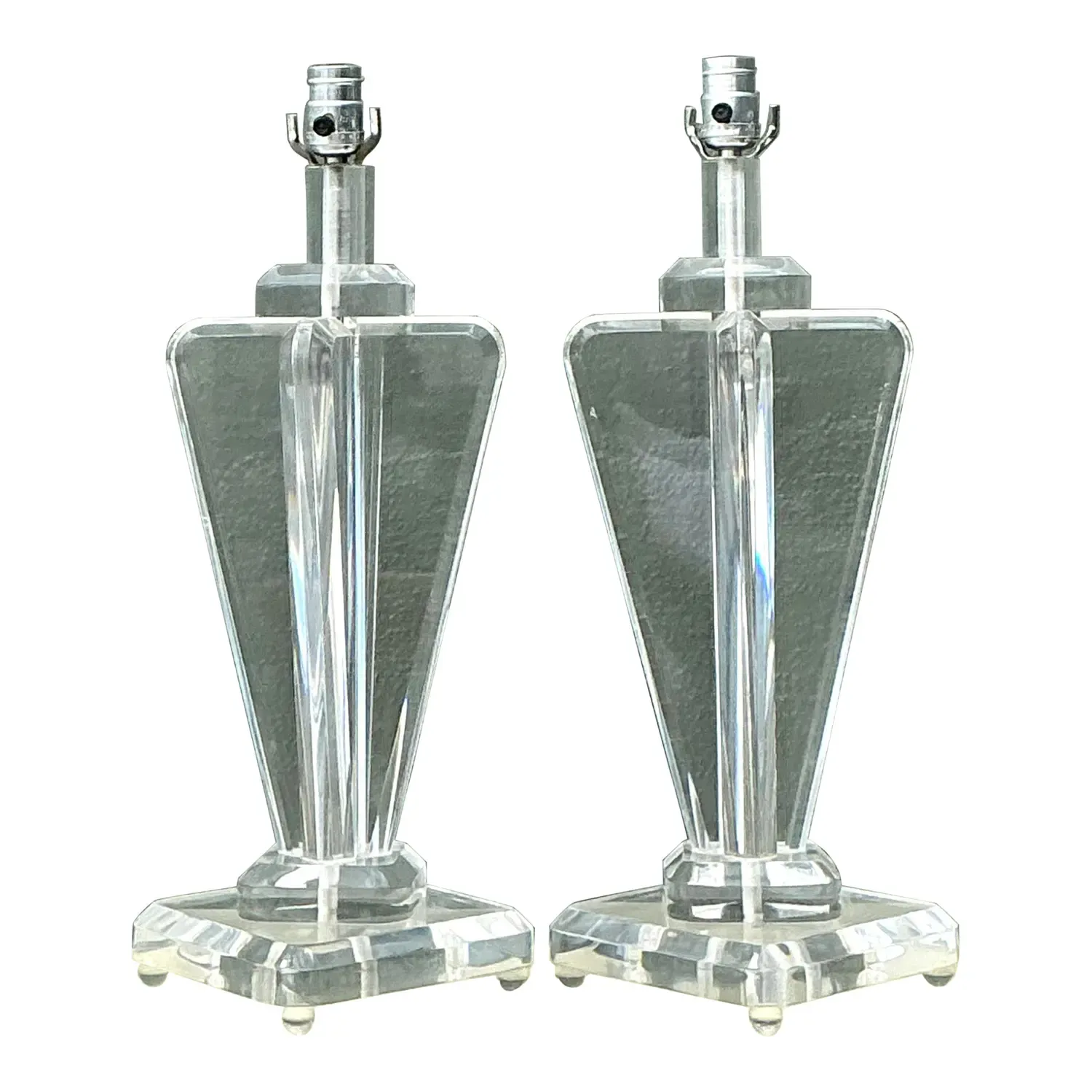 Vintage Lucite Paddle Lamps - A Pair — additional photo 1
