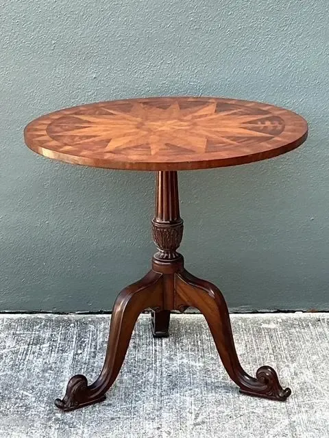 Vintage Maitland Smith Inlay Side Table — additional photo 1