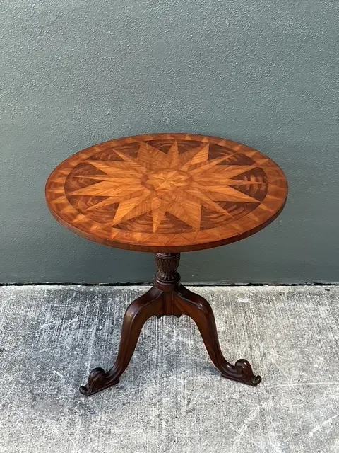 Vintage Maitland Smith Inlay Side Table — additional photo 4