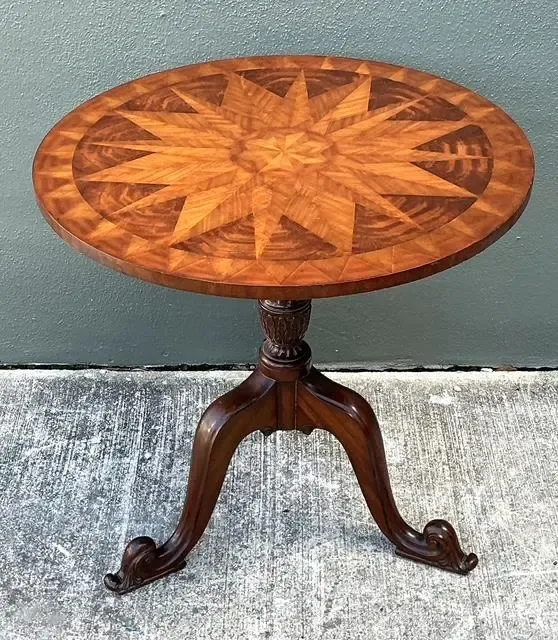 Vintage Maitland Smith Inlay Side Table — additional photo 5
