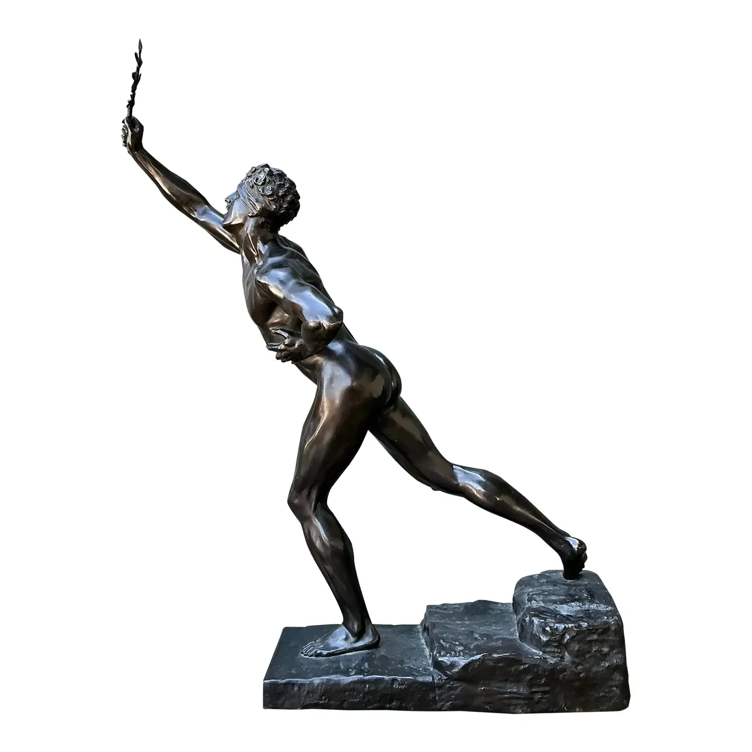 Vintage Max Kruse “Messenger of Victory” Bronze Sculpture of Man — additional photo 1