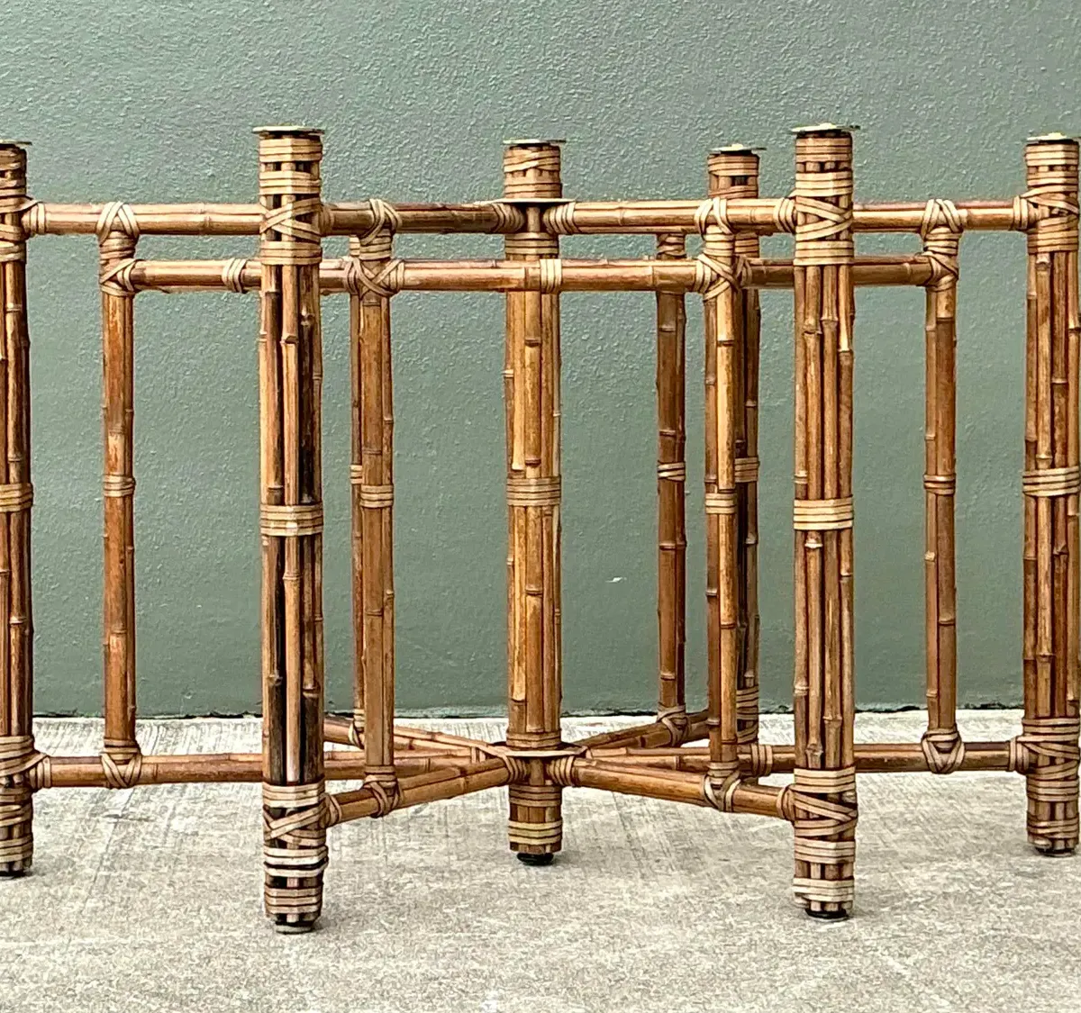 Vintage McGuire Hexagon Dining Table Pedestal — additional photo 5