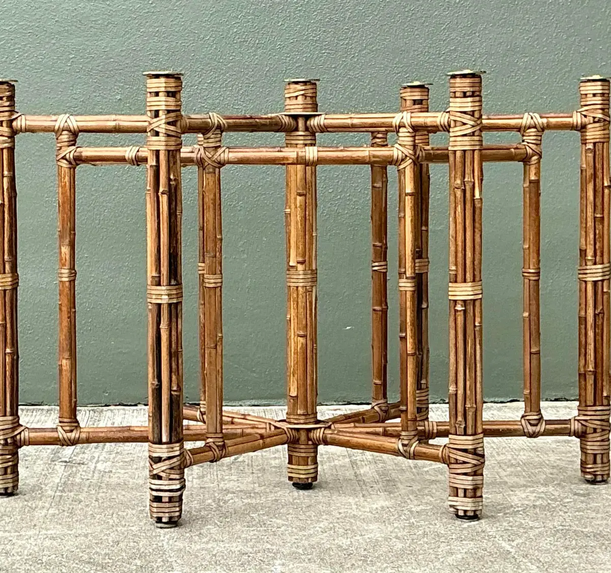 Vintage McGuire Hexagon Dining Table Pedestal — additional photo 8