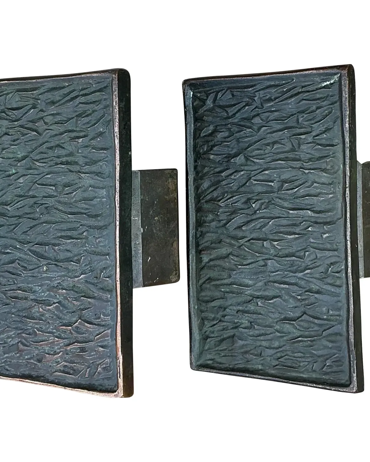 Vintage MCM Bronze Door Handles - Set of 2