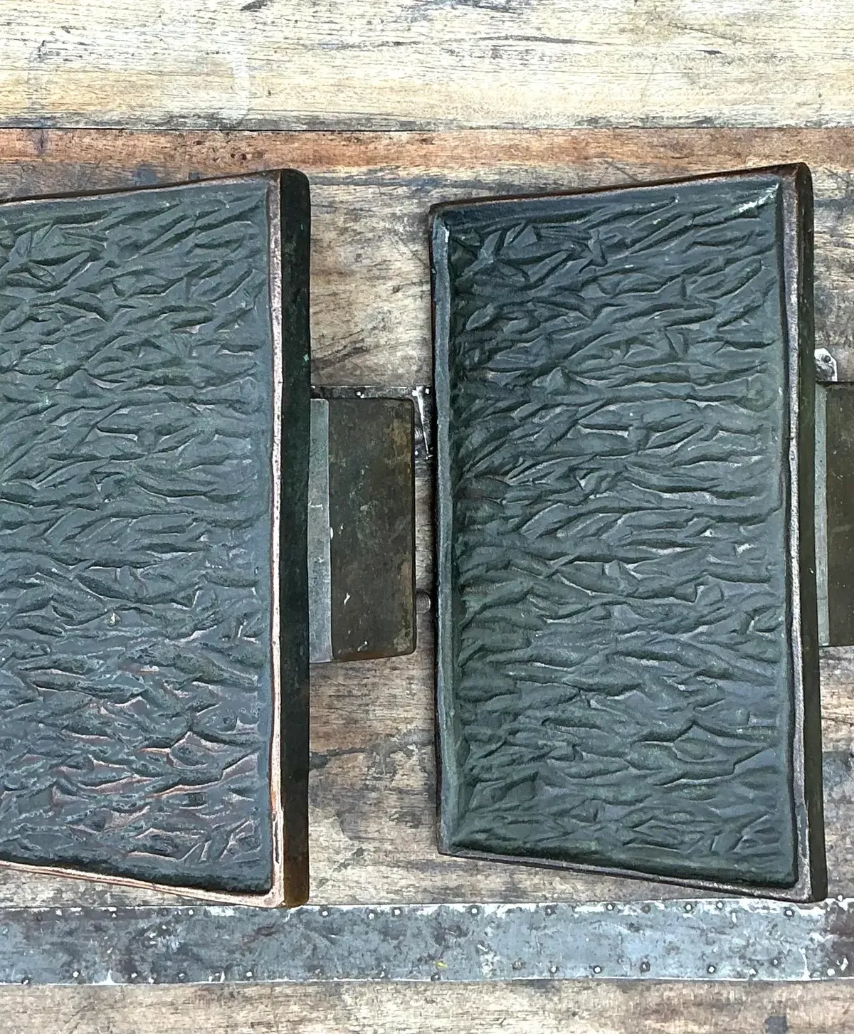 Vintage MCM Bronze Door Handles - Set of 2 — additional photo 1
