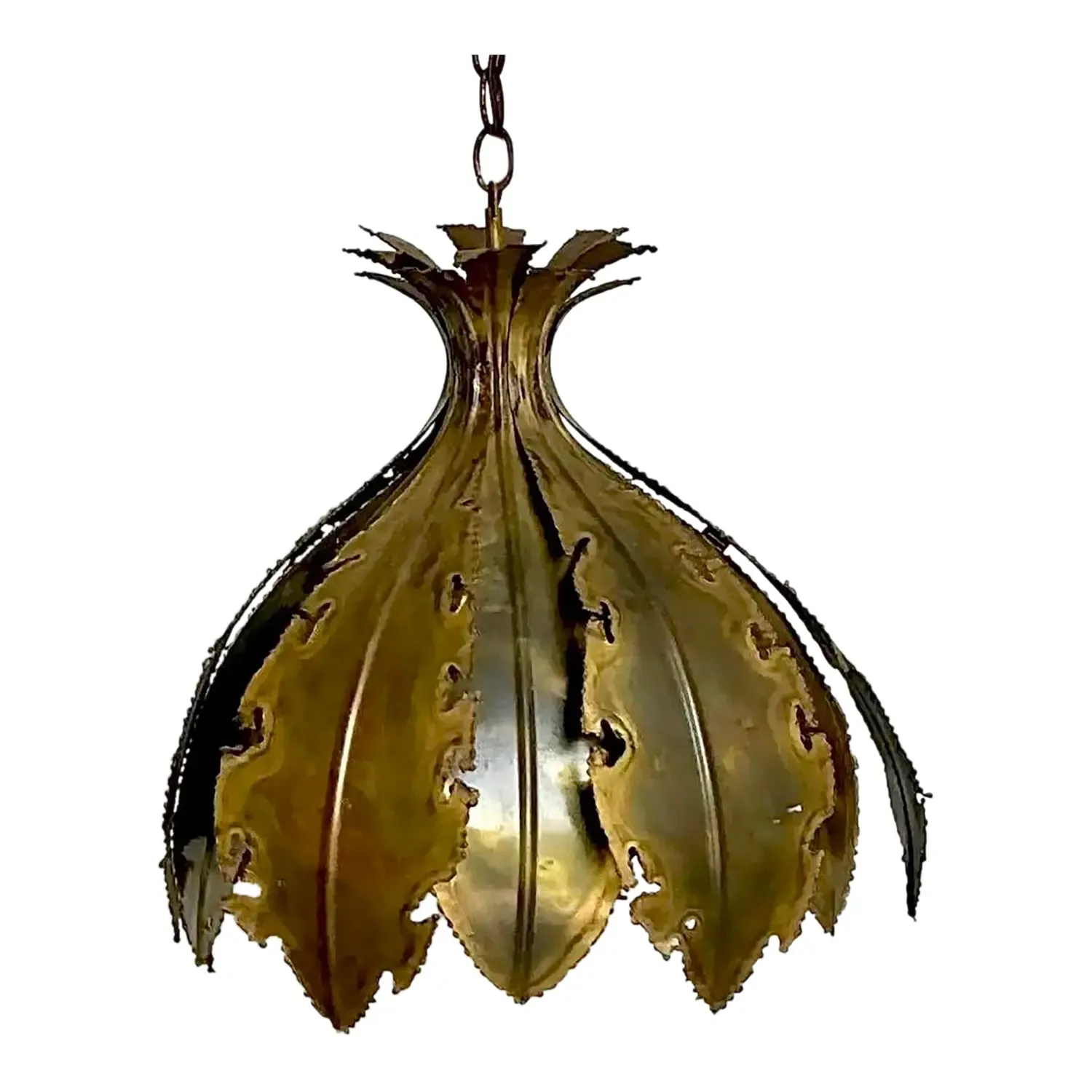 Vintage MCM Danish Holm Sorensen Torch Cut Chandelier — additional photo 1