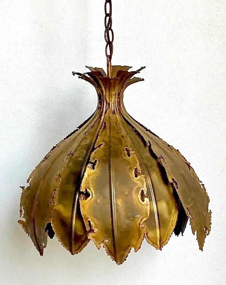 Vintage MCM Danish Holm Sorensen Torch Cut Chandelier — additional photo 5