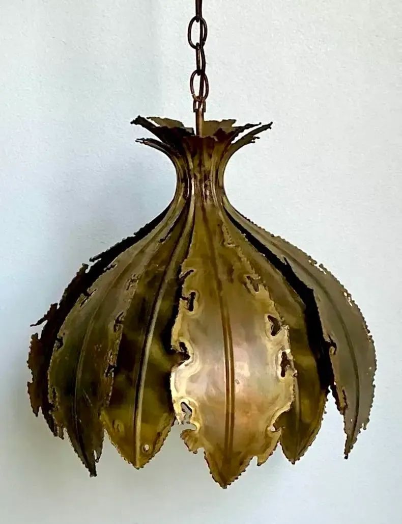 Vintage MCM Danish Holm Sorensen Torch Cut Chandelier — additional photo 7