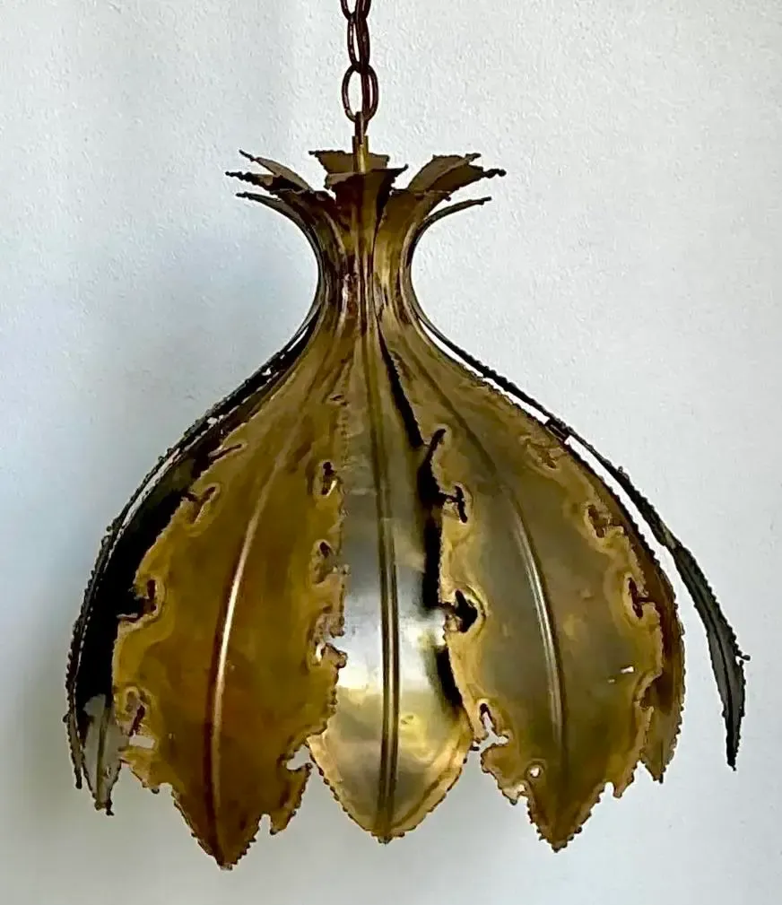 Vintage MCM Danish Holm Sorensen Torch Cut Chandelier — additional photo 8