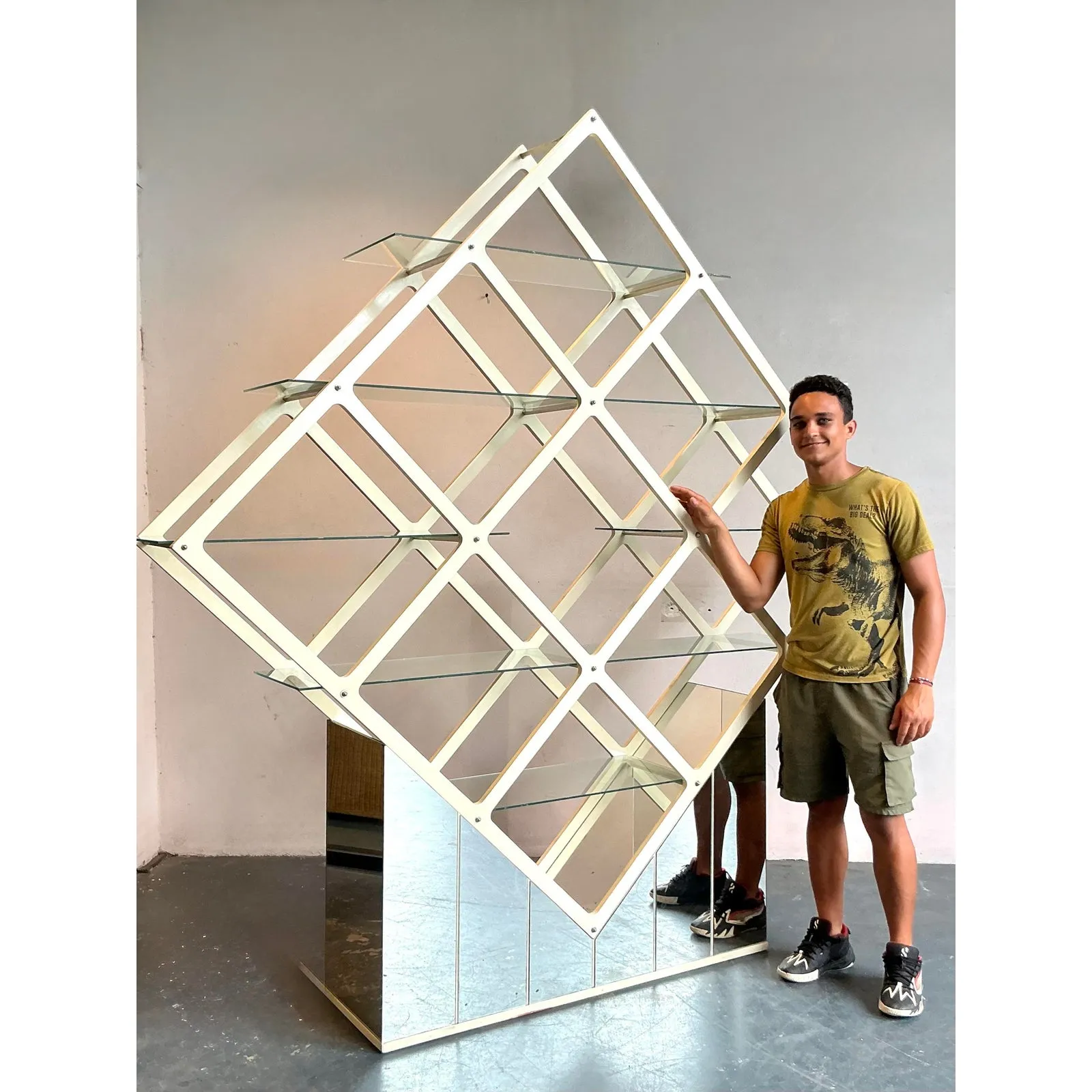 Vintage MCM Diamond Etagere — additional photo 5