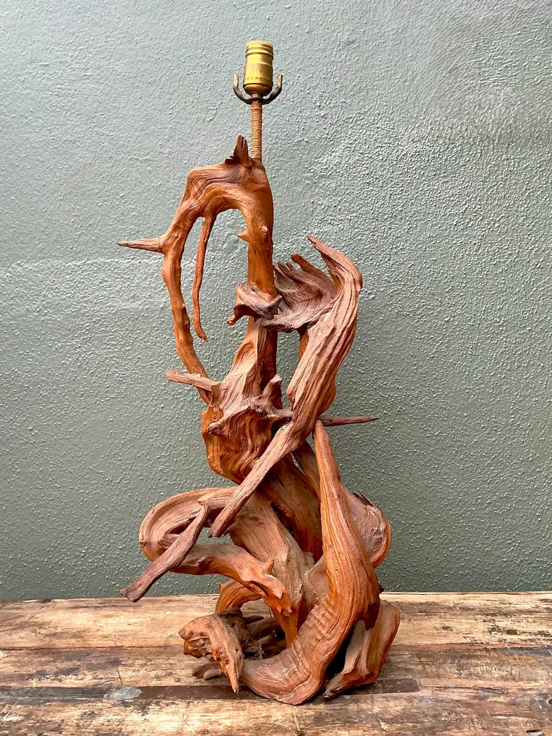 Vintage MCM Driftwood Lamp — additional photo 3