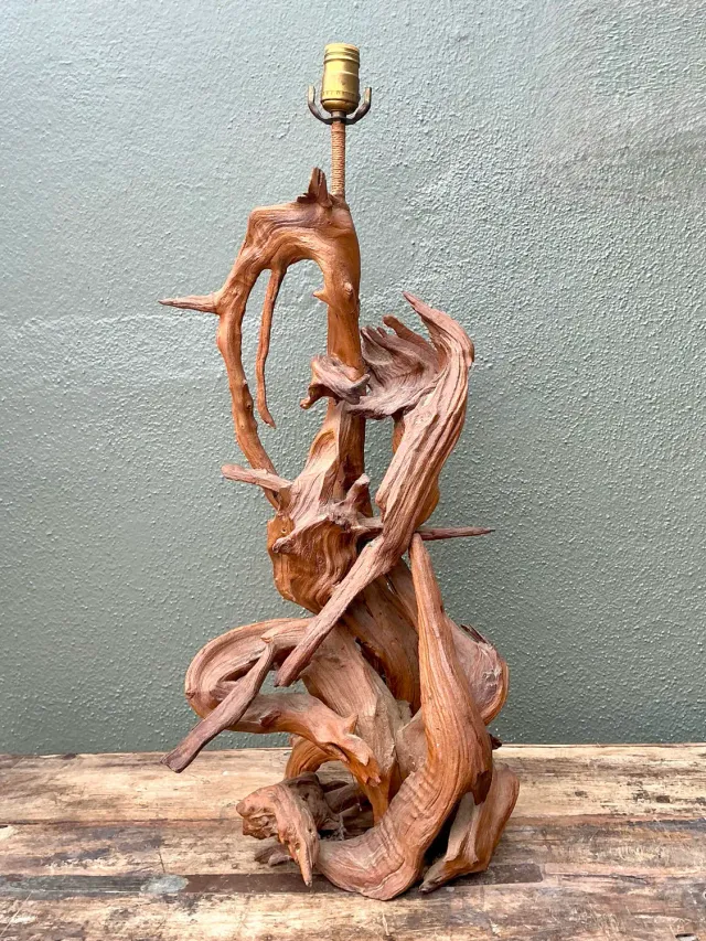 Vintage MCM Driftwood Lamp — additional photo 5