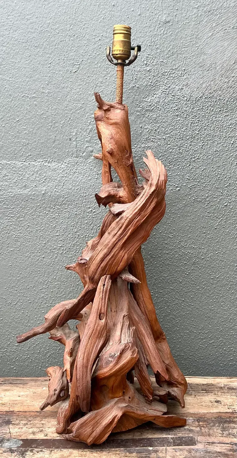 Vintage MCM Driftwood Lamp — additional photo 6