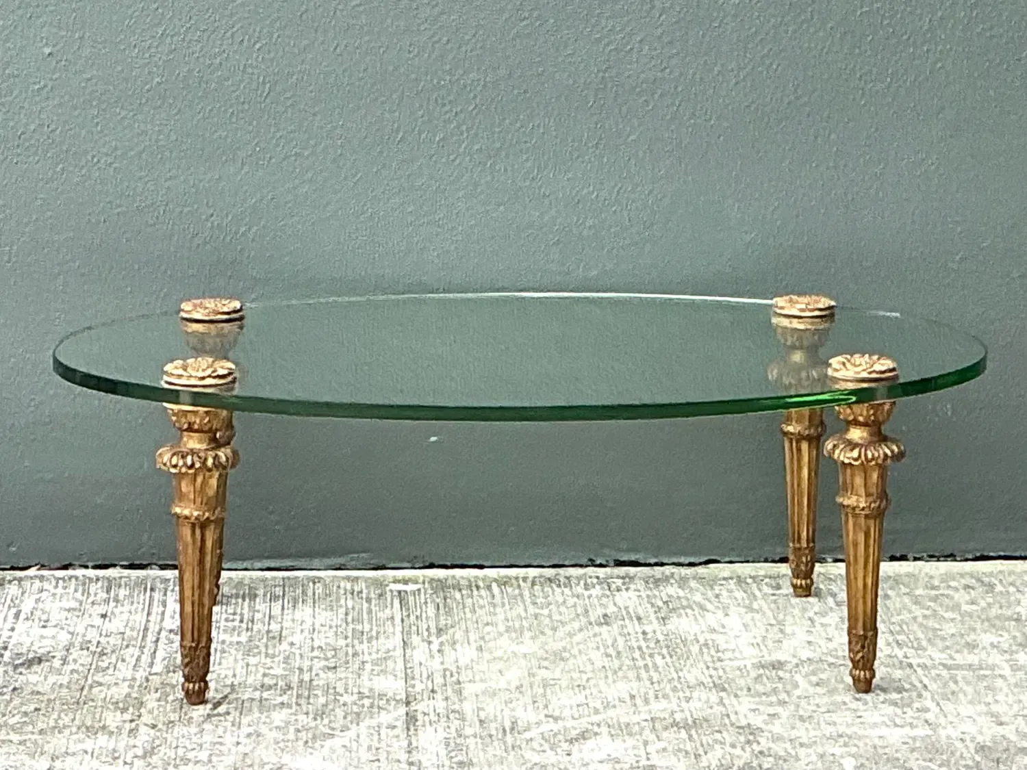 Vintage MCM Gilt Wood Coffee Table After Maison Jansen — additional photo 2